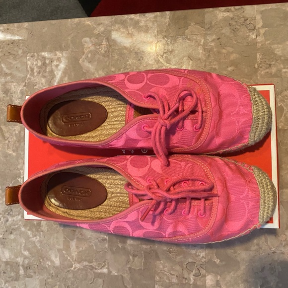 COACH- Espadrilles Sneakers-Fuschia 9.5 - Picture 4 of 8